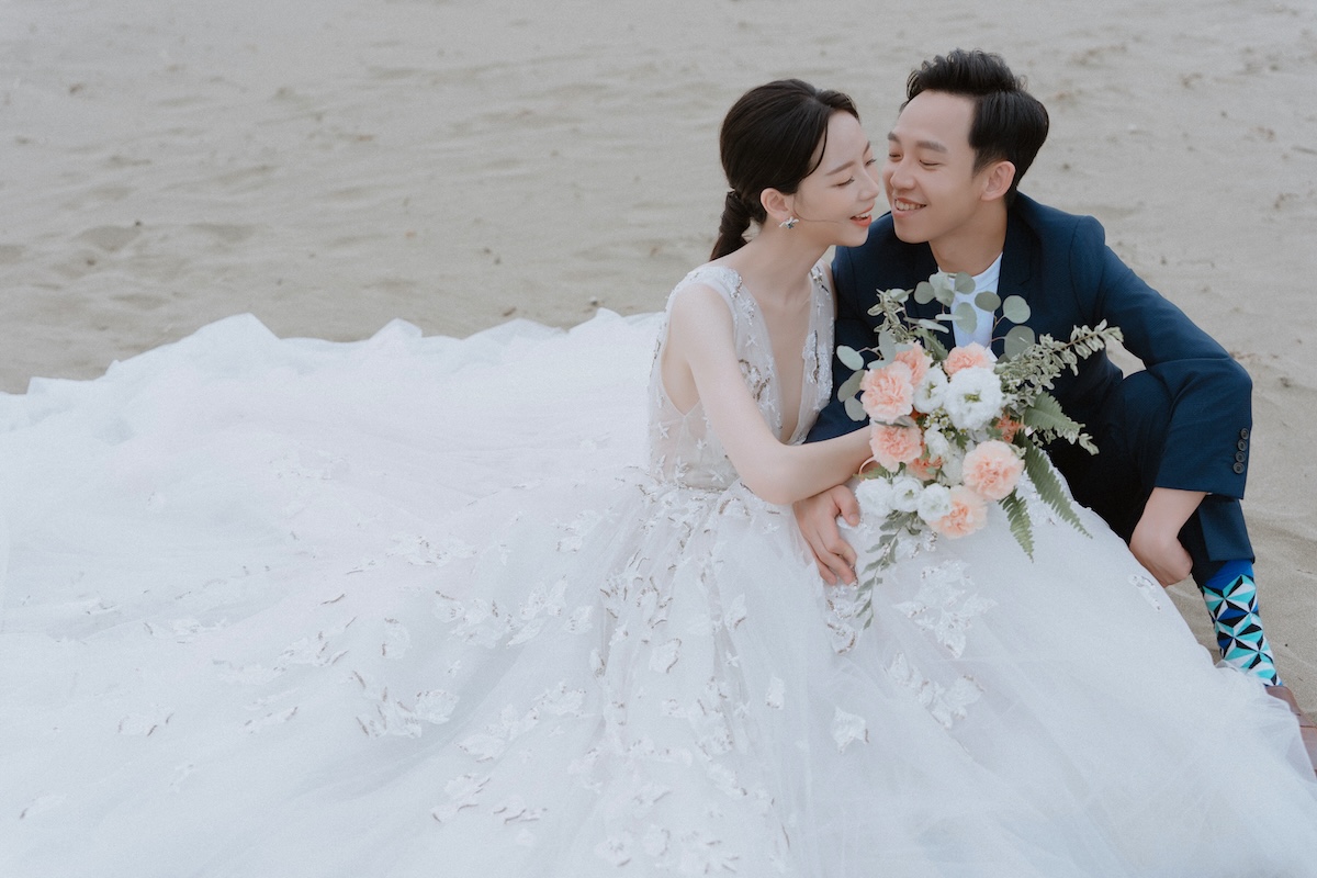 婚紗款式怎麼搭3:蘋果型身材