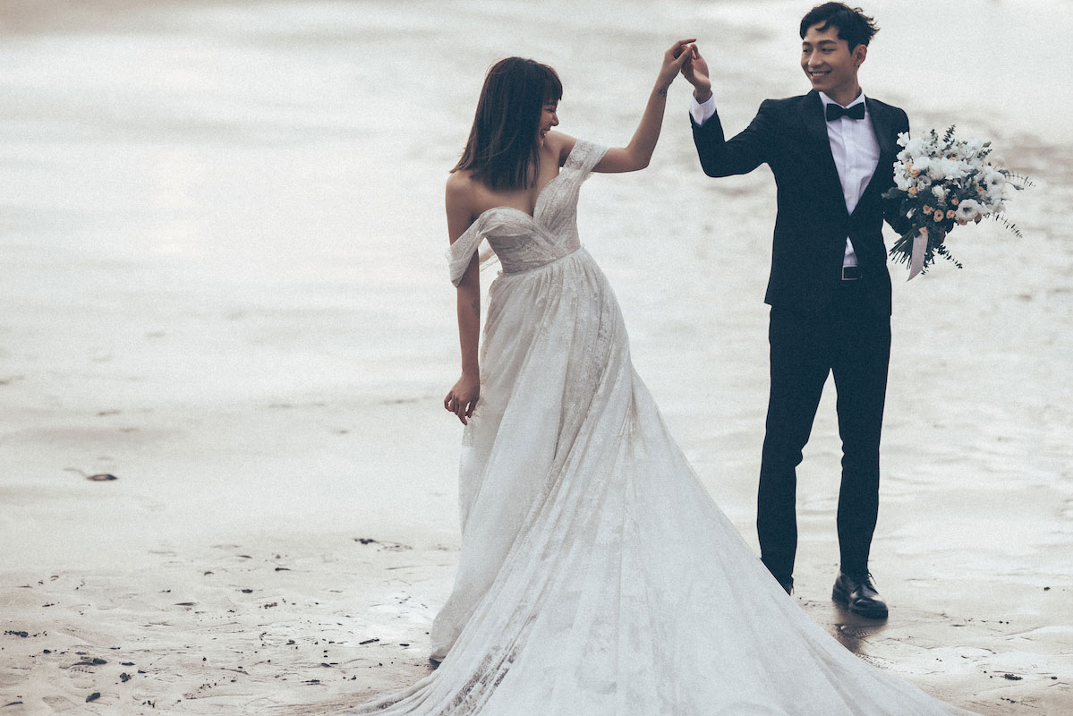 婚紗款式怎麼搭4:長方形身材