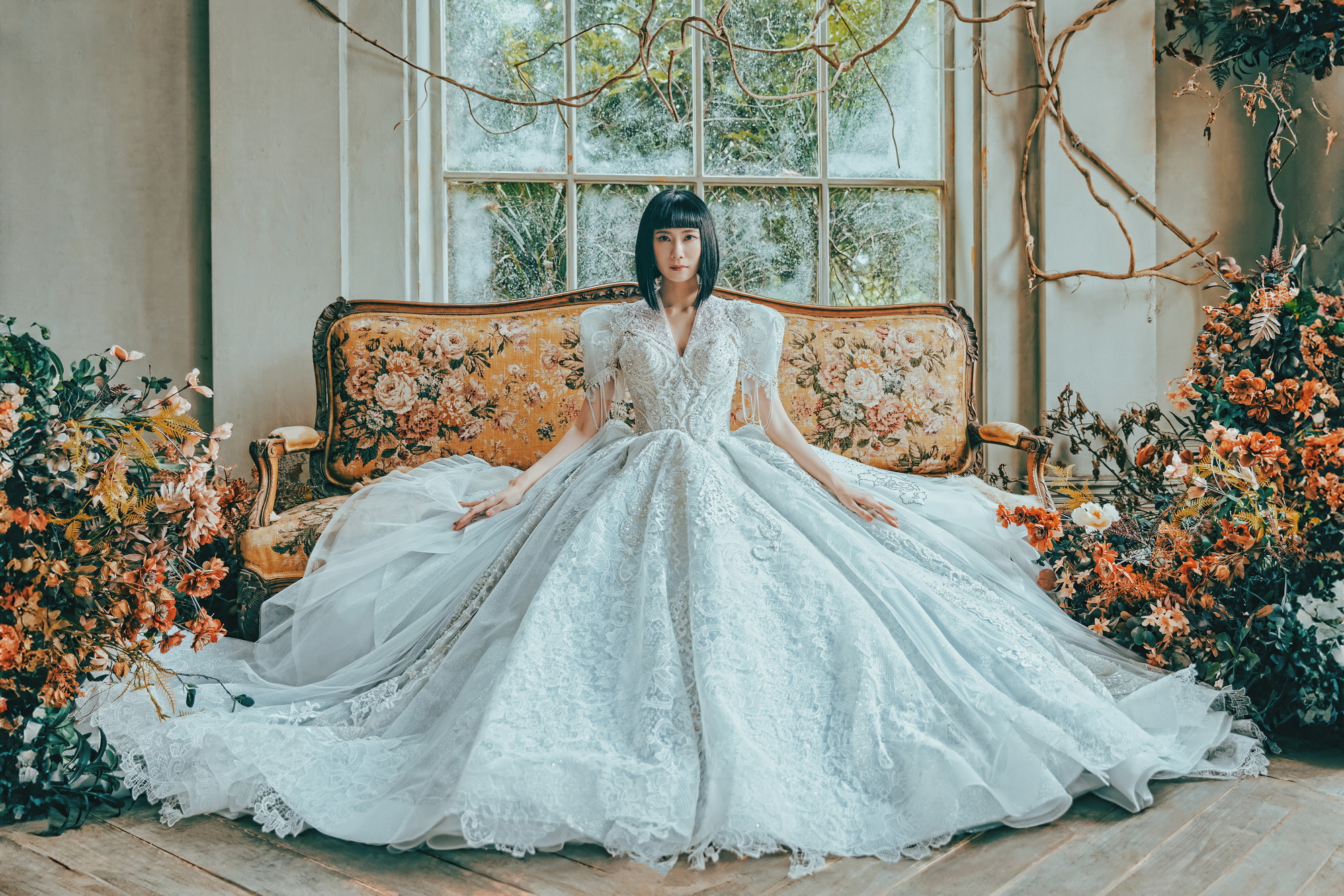 婚鞋推薦搭配指南1：蓬裙公主風婚紗